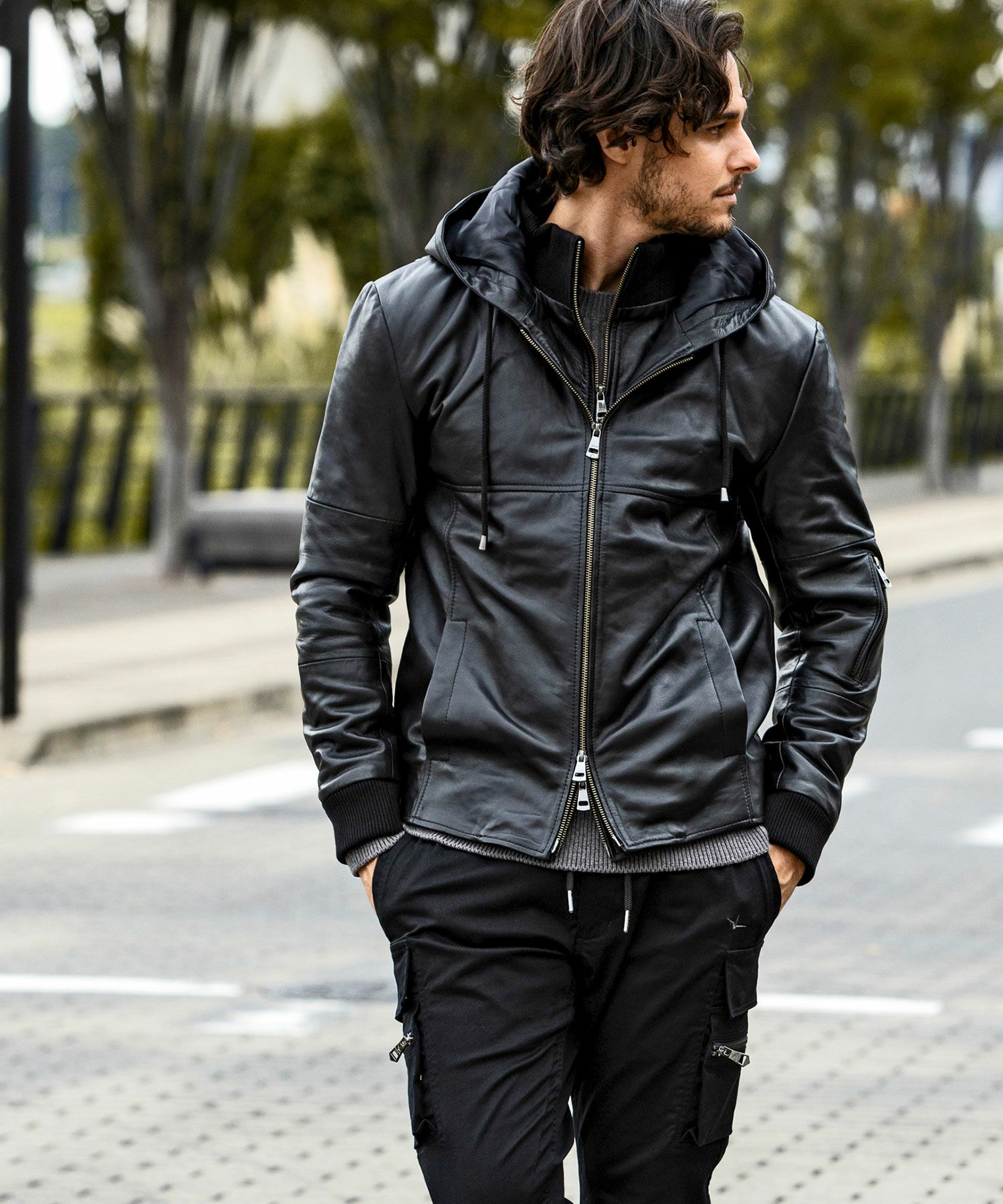 stdious ラムレザー レザージャケット Mサイズ ステュディオス