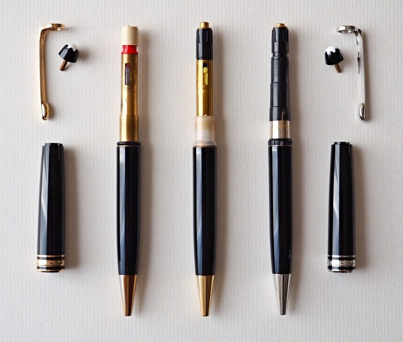 ☆即筆記可！リフィルセット☆MONTBLANC モンブラン 4色 ボールペン 銀