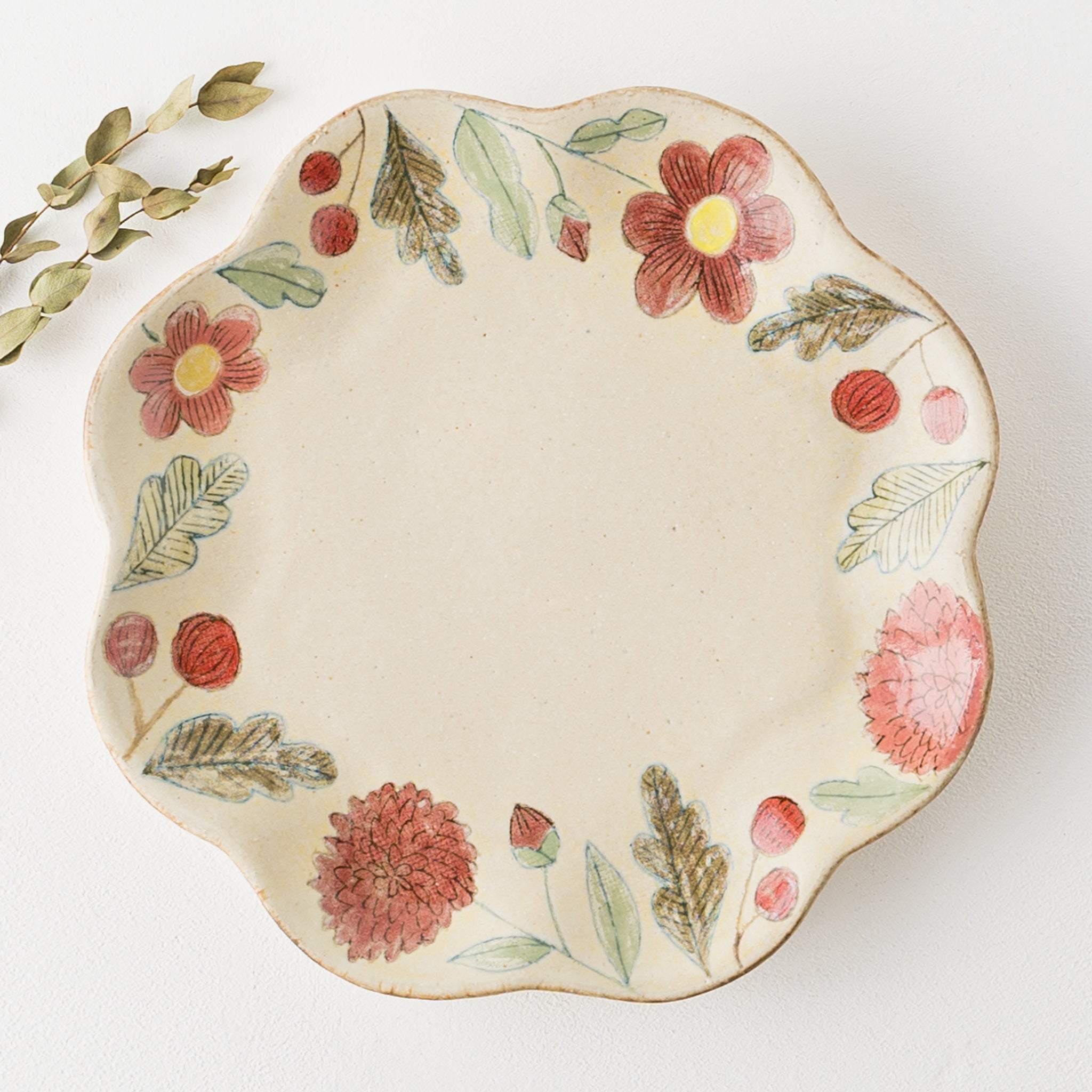 おまとめ 骨董皿 粉彩花文輪花小皿 三枚 食器 年代皿 明治頃 おまとめ