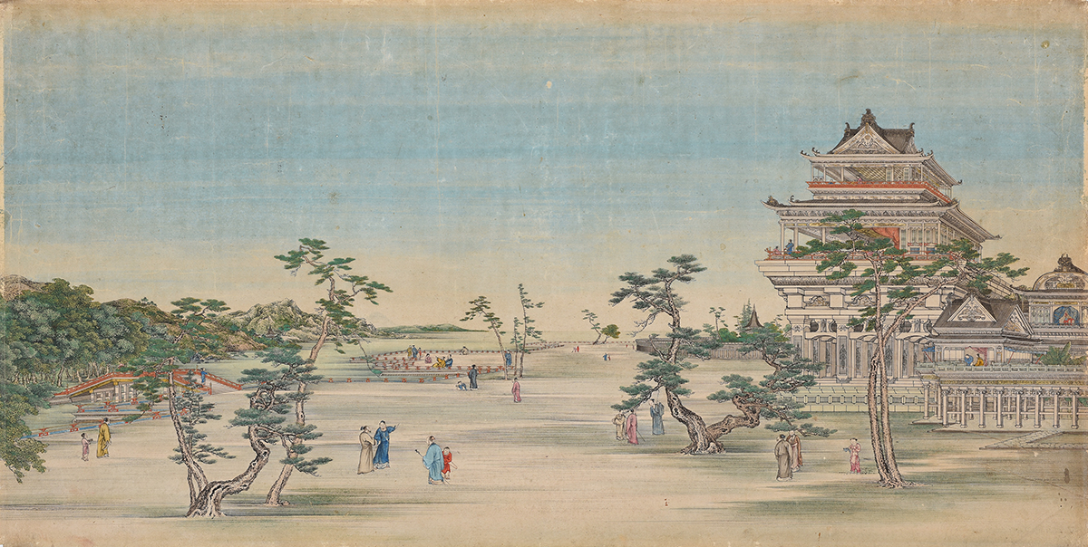 お得，高品質 円山応挙 美人画 頼山陽 画賛 漢詩 江戸時代 錦絵木