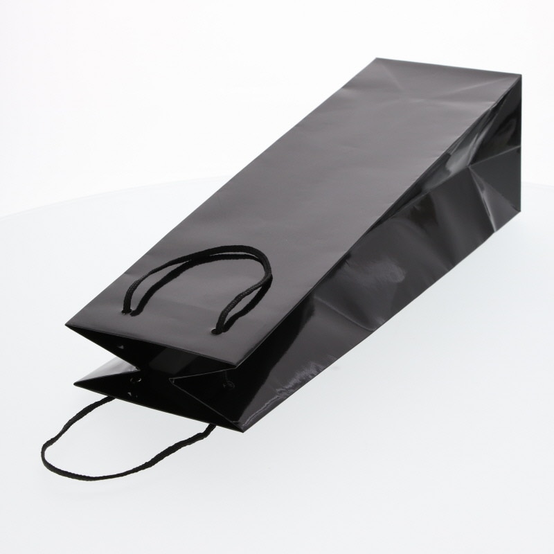 HEIKO 紙袋 ブライトバッグ ワイン1本用 クロ 10枚/袋 006459201 包装