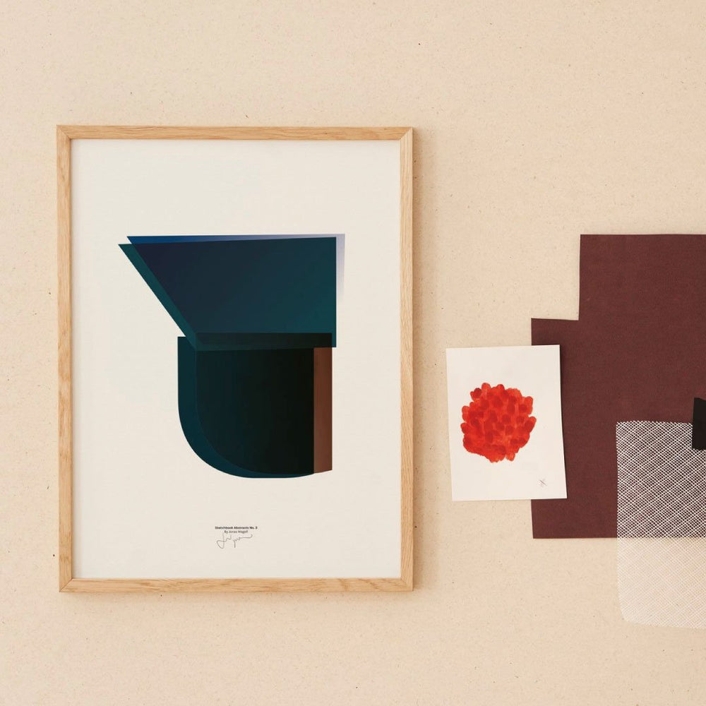 ATELIERCPH Abstract cubismポスターブラックフレーム付き Atelier Cph