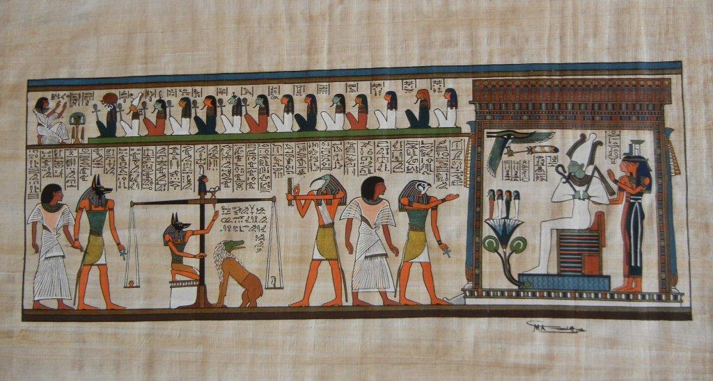 送料無料】【珍品】高さ41、幅90センチ 「死者の書」エジプト