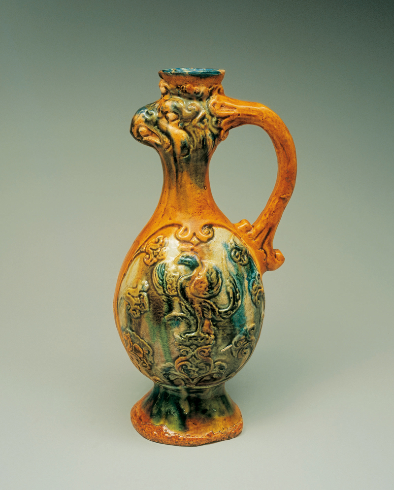 黒釉鳳首水注 唐・宋 磁州窯 シルクロード 中国美術 磁州窯系 | 作品を