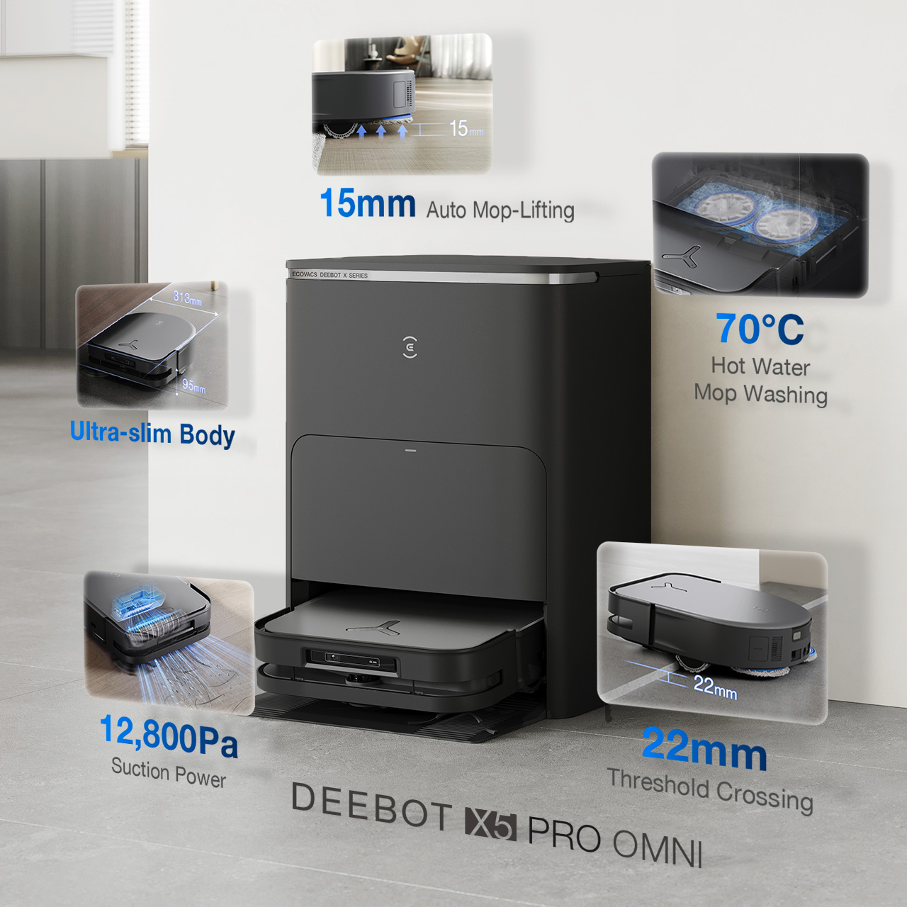 DEEBOT X5 PRO OMNI | Automated Vacuum Cleaner - ECOVACS AU