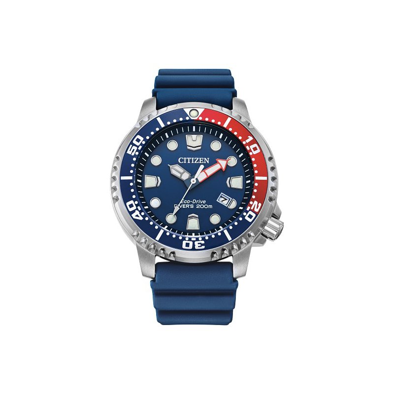 Citizen Promaster Eco-Drive Dive Watch with Blue and Red Bezel 535