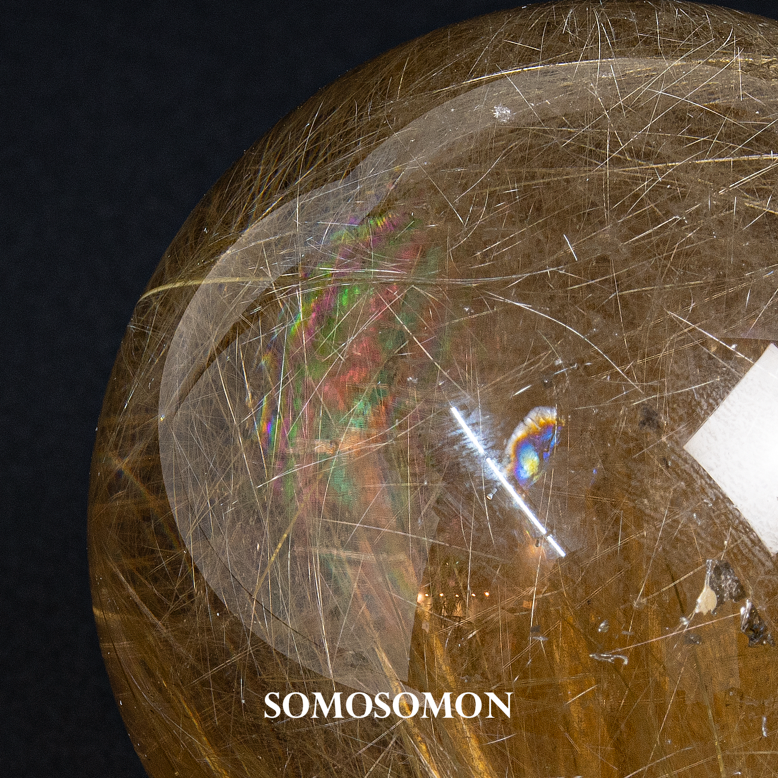 ゴールドルチルクォーツ スフィア 針水晶丸玉 ブラジル産 62mm