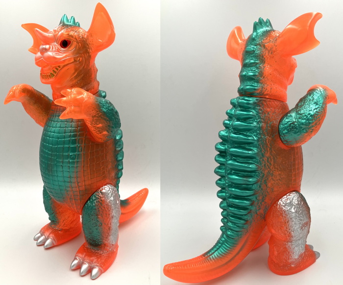 マルサン 世紀の大怪獣 バラゴン 450 ORANGE CLEAR ソフビ