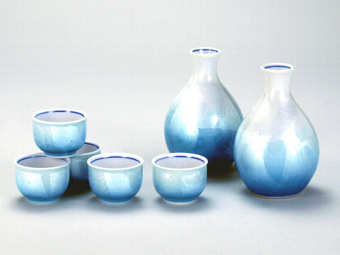 九谷焼 酒器揃え 銀彩｜伊野正峰オンラインショップ