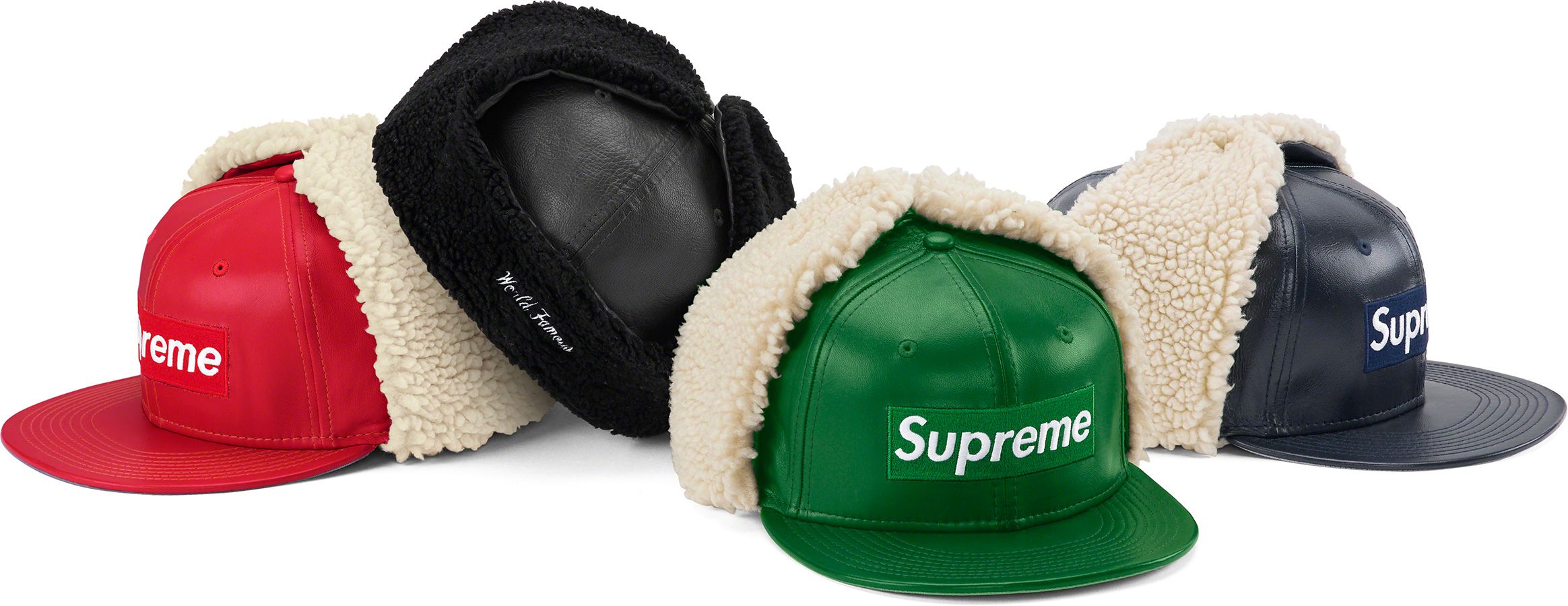 SLN Official - Supreme Leather Earflap Box Logo New Era