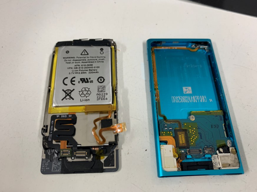 町田のiPod即日修理店]iPod nano第7世代のバッテリーを所要時間40分で