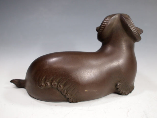 銅製 獅子置物 香取正彦 重要無形文化財 人間国宝｜銅製 獅子置物 香取