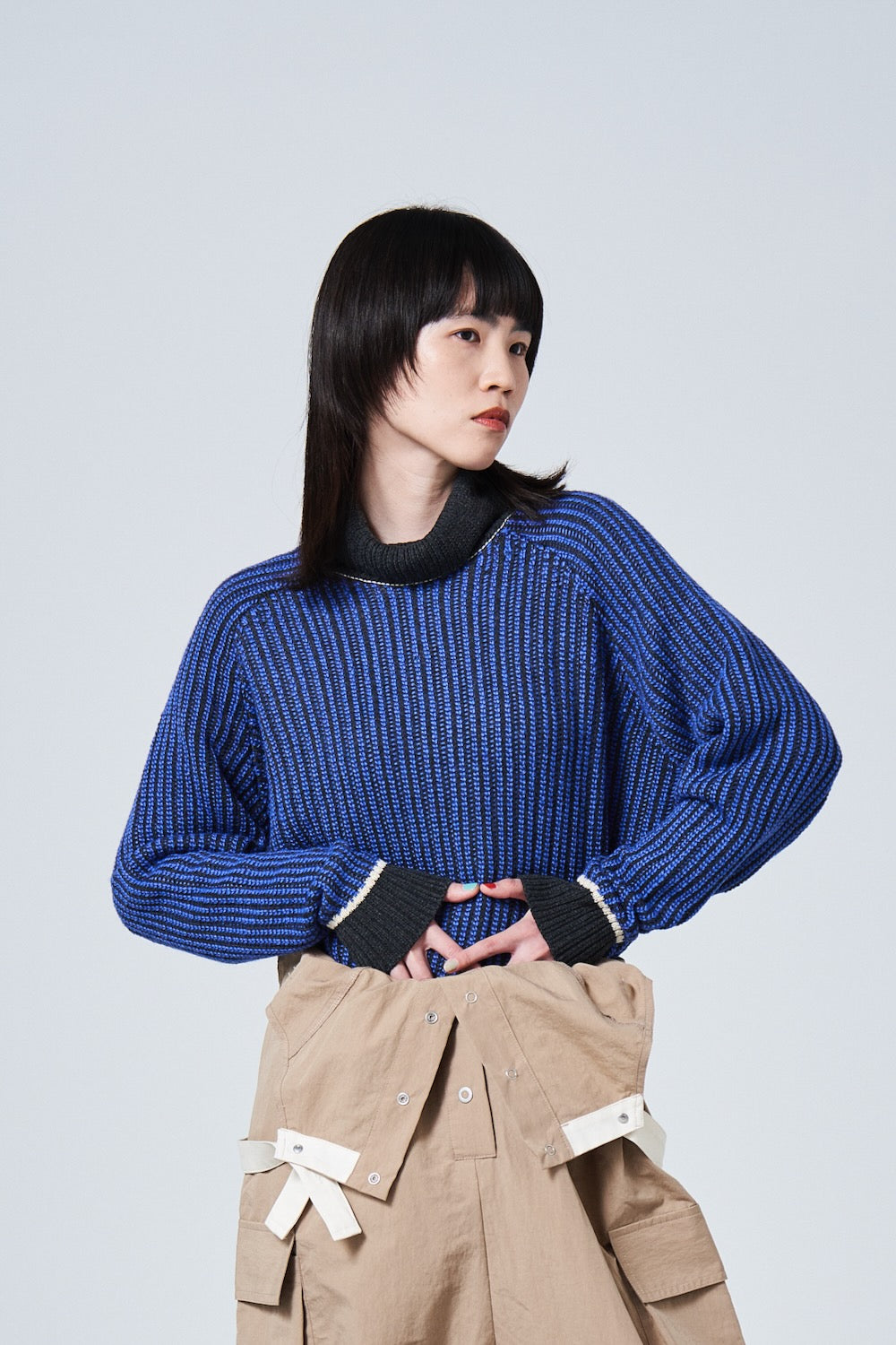 ストライプタートルニット_blue – sneeuw_online store