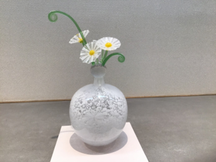 KAITO 安田泰三 花瓶 手吹花入 渦潮 希少 レア ガラス細工 ガラス