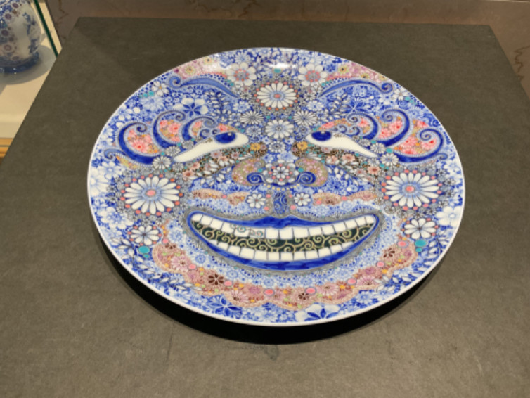 橋本よしこさん作 磁器染め付け 蓋もの 橋本よしこさん作 磁器染め付け