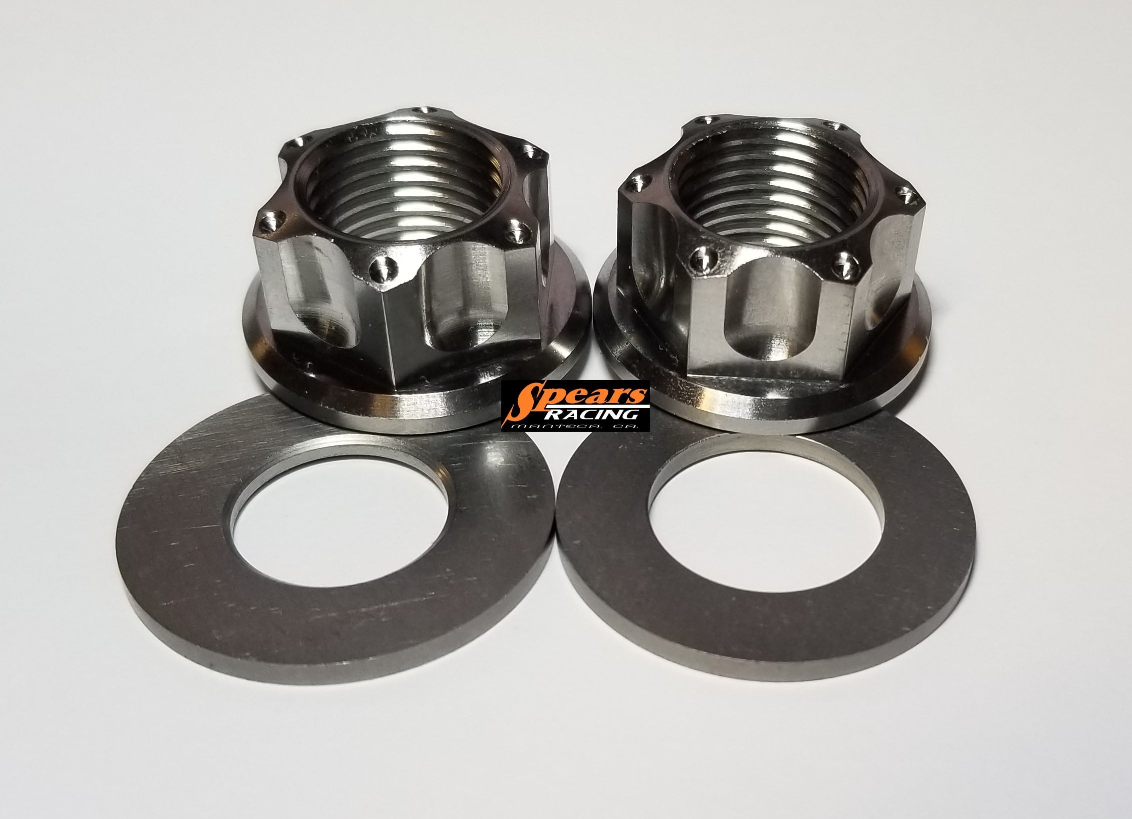 Ninja 400 Titanium Front/Rear Axle Nut Kit Spears Racing