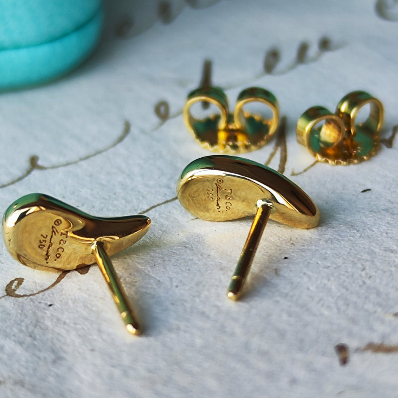 たか ティファニー ティアドロップ ピアス 750 キャッチ純正 TIFFANY