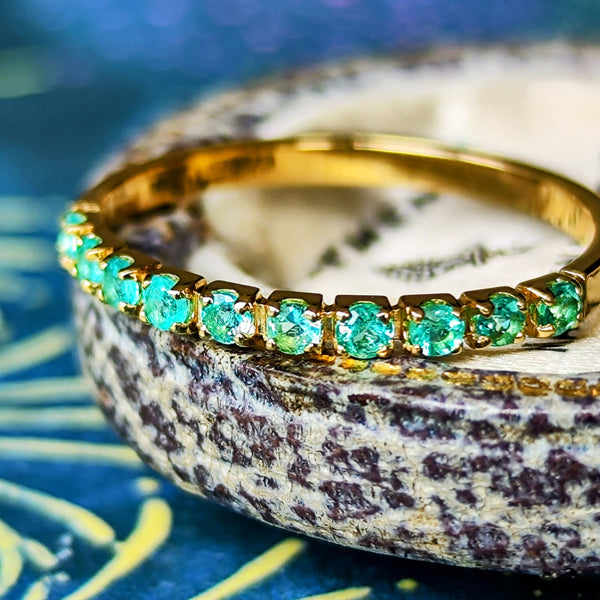 ビカビカネオン!!☆ブラジルバターリャパライバトルマリン18金Ptリング