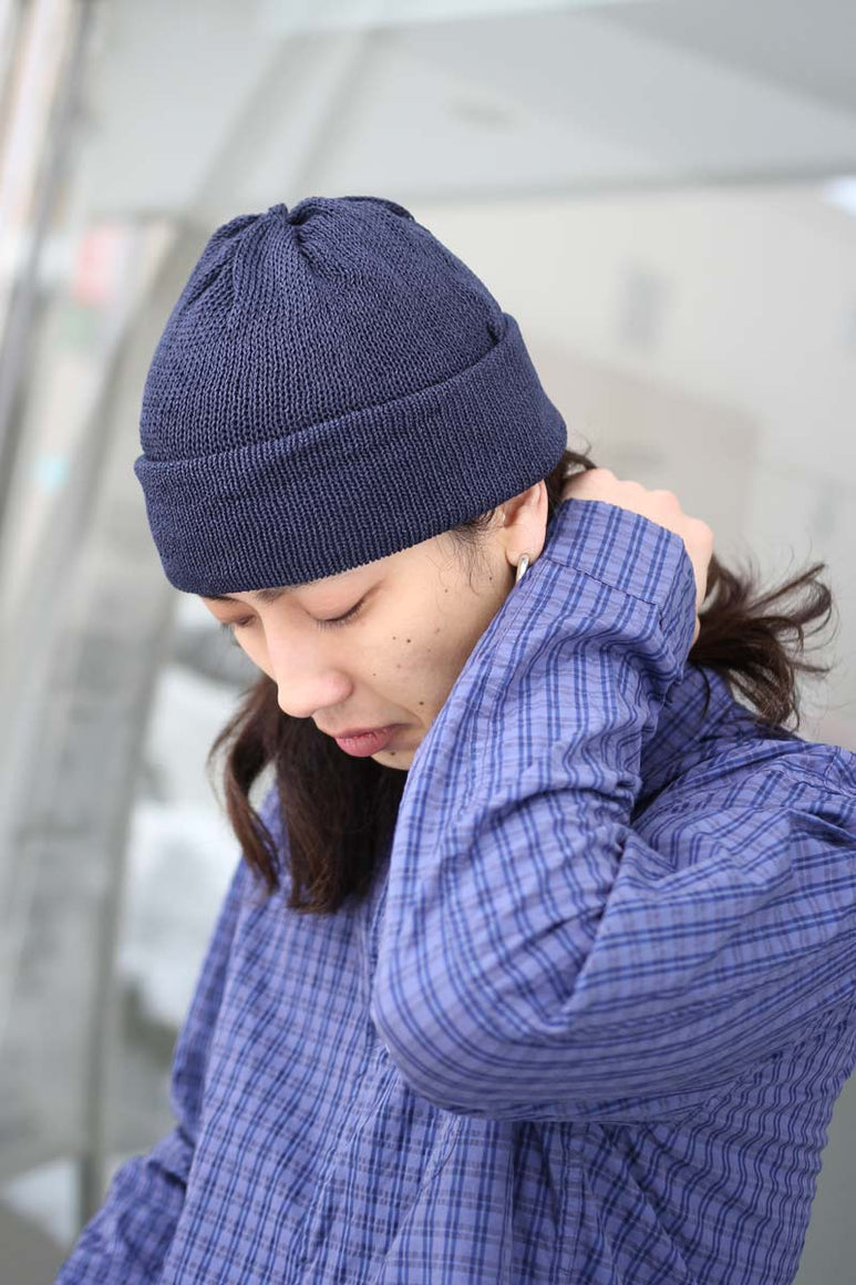 新品 CA4LA カシラ EX PLATINA FOX ニット帽 紺 日本製 EX PLATINA FOX