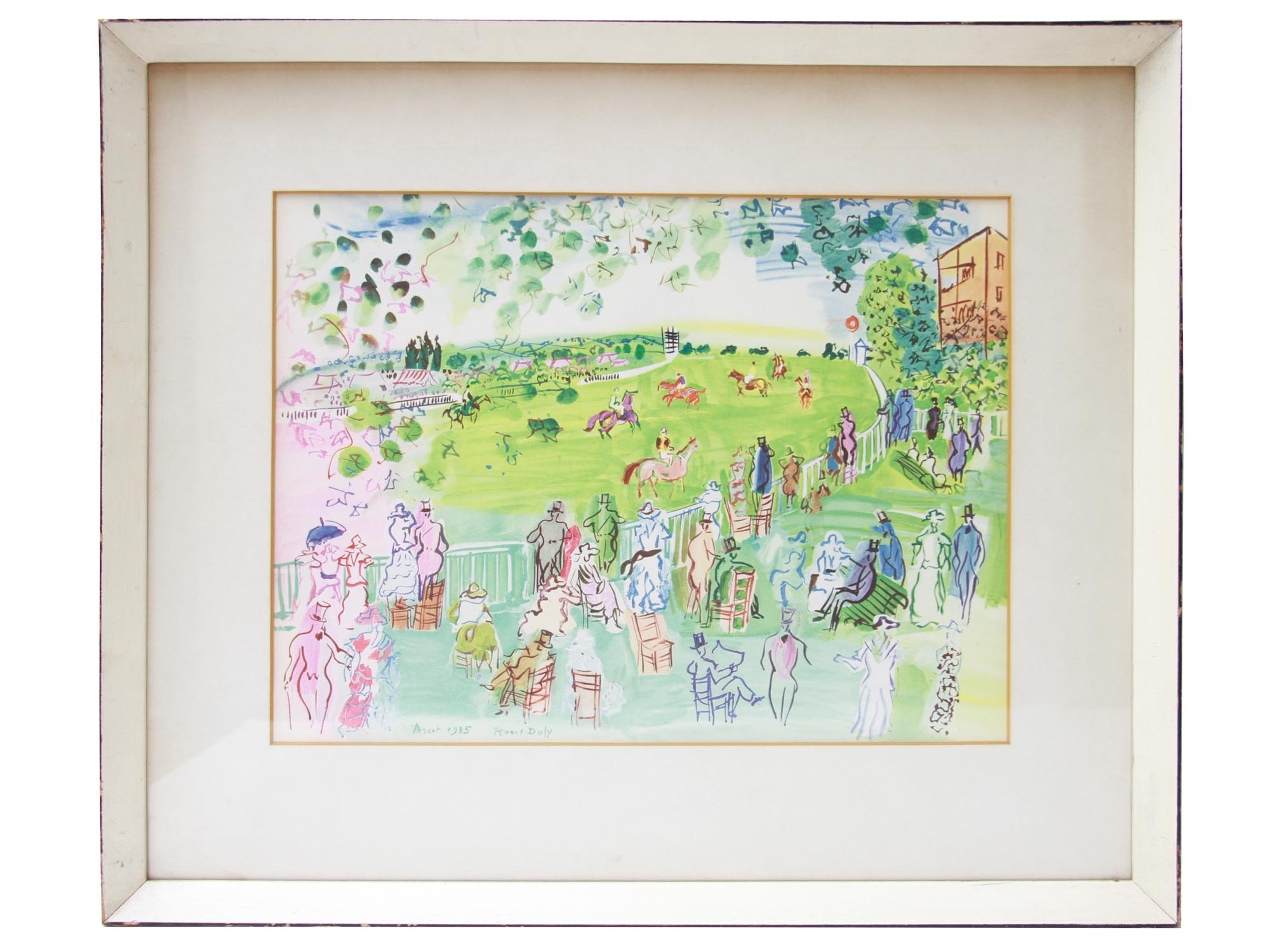Lot 1 | A VINTAGE RAOUL DUFY FRAMED ASCOT PRINT, 1935