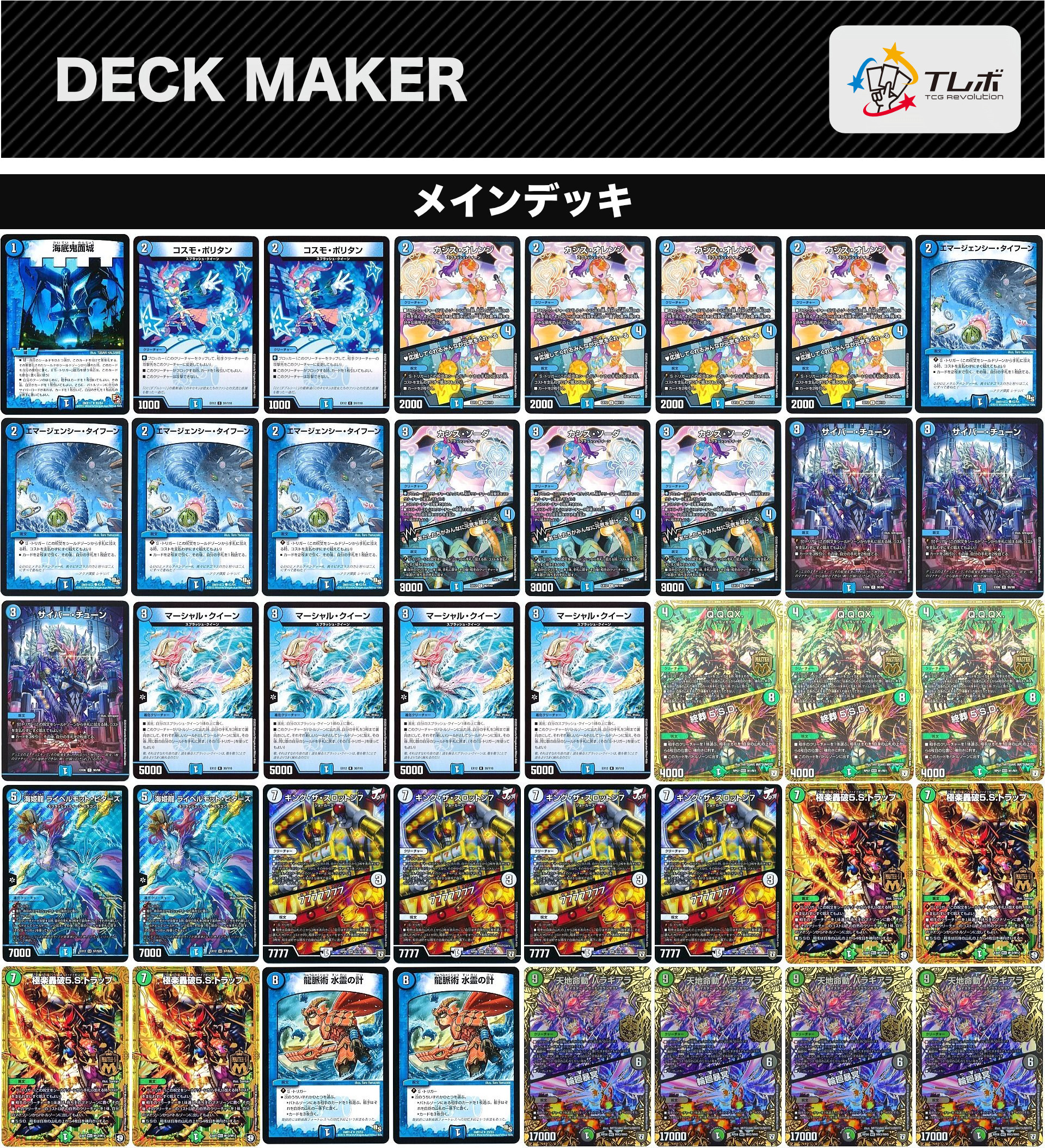 デュエルマスターズ アナカラーボウダンロウデッキパーツまとめ