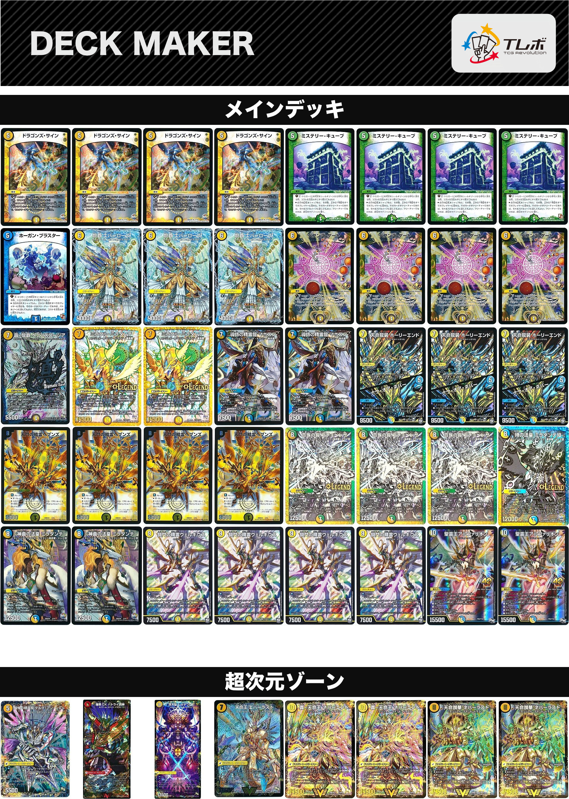 デュエルマスターズ 青白天門デッキパーツ デュエマ 青白天門デッキ