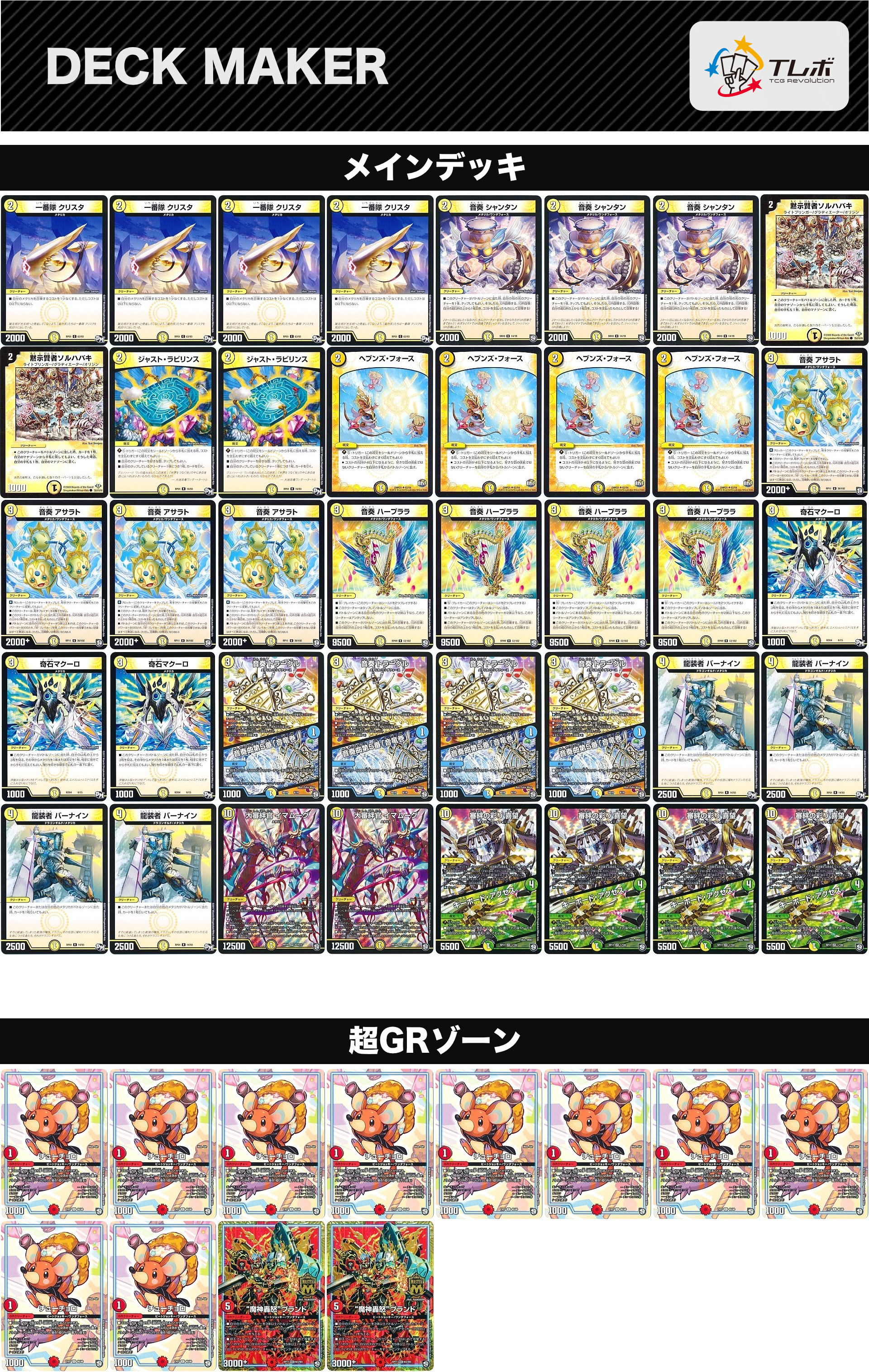 デュエルマスターズ 白単GRメタリカ デッキレシピ詳細 | ガチまとめ