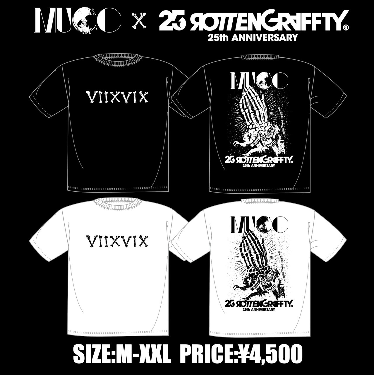 MUCC×ROTTENGRAFFTY WネームTシャツ】再販決定 | MUCC