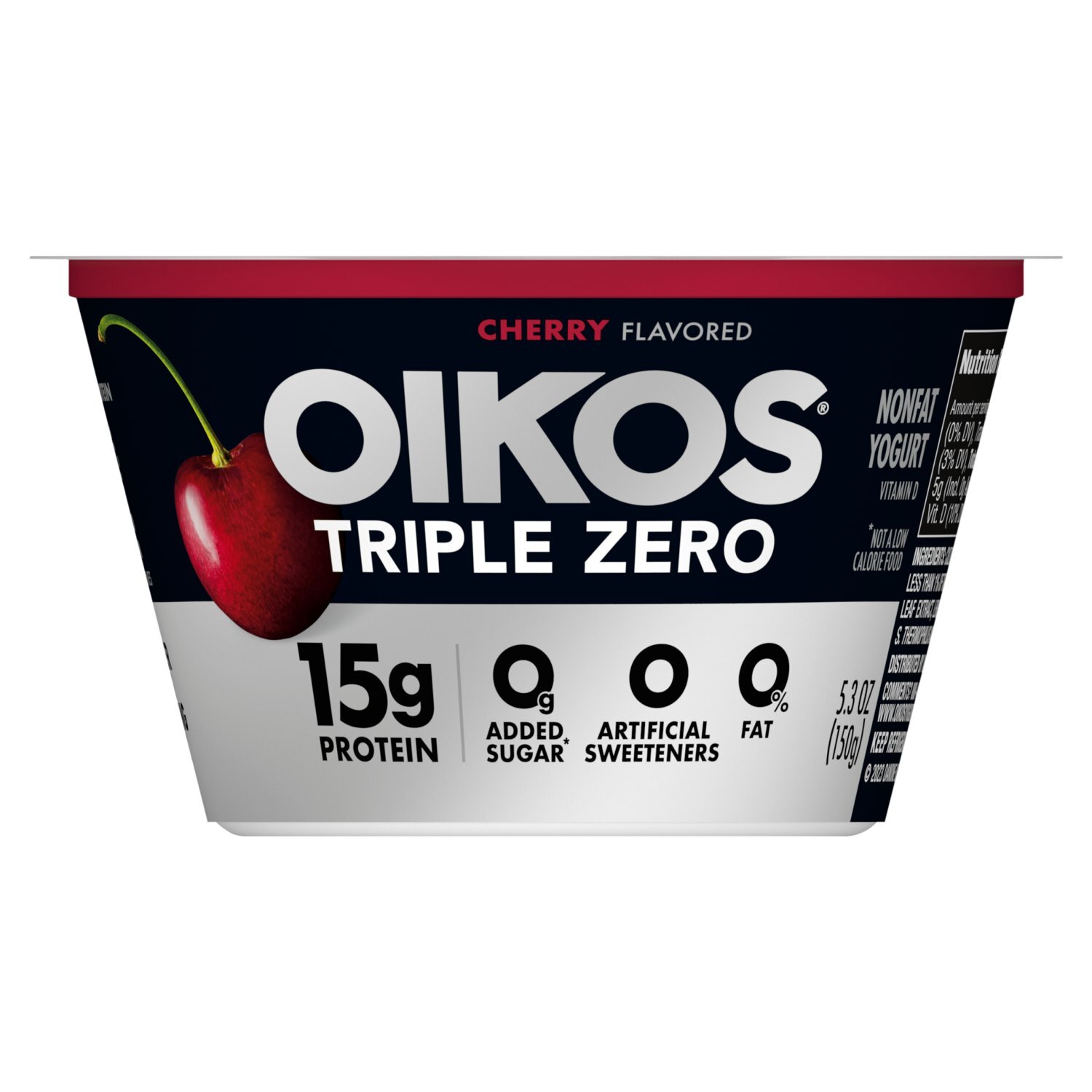 Oikos Triple Zero Cherry Flavored Nonfat Yogurt, 5.3 oz - Fairway