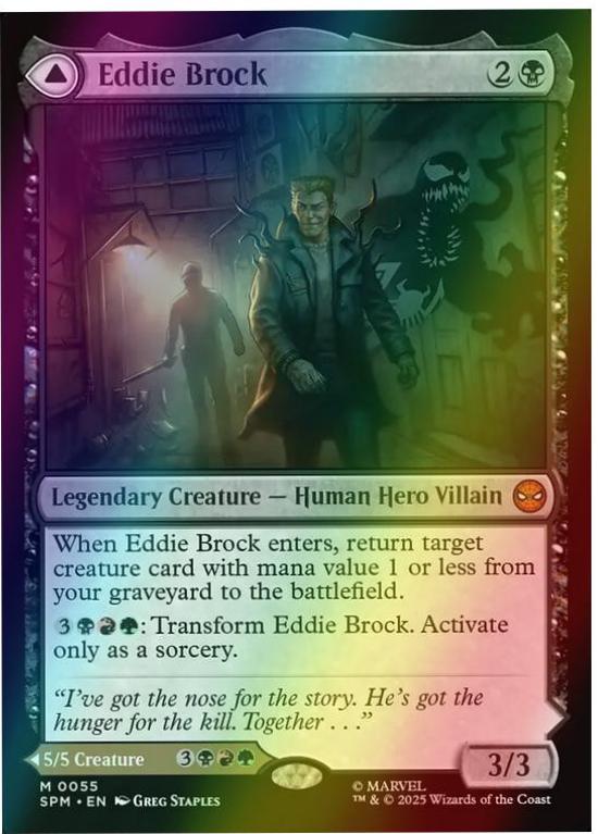 Eddie Brock [Foil] #55 Prices | Magic Marvel Spider-Man | Magic Cards