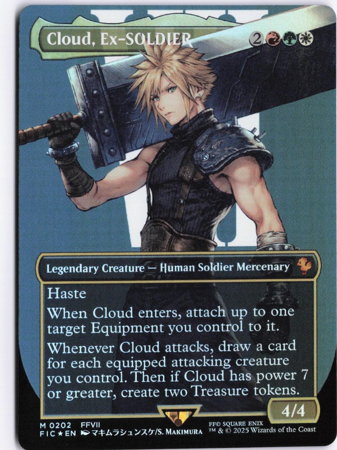 MTG 元ソルジャー、クラウド 日本語 ボーダーレス サージ foil MTG 元