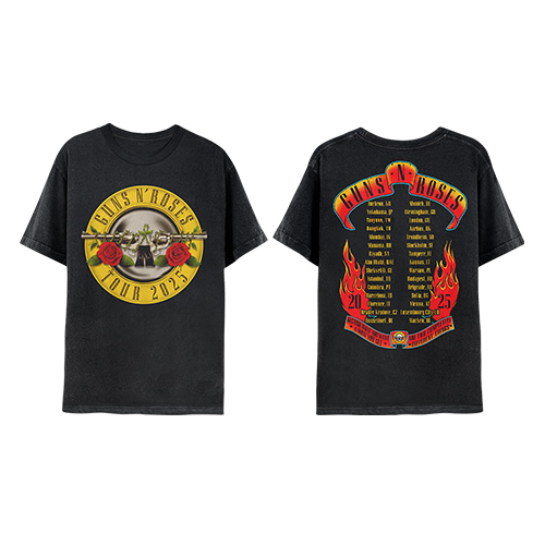 Guns N' Roses Japan 2025 Bullet Logo Tour 2025 T-Shirt【グッズ
