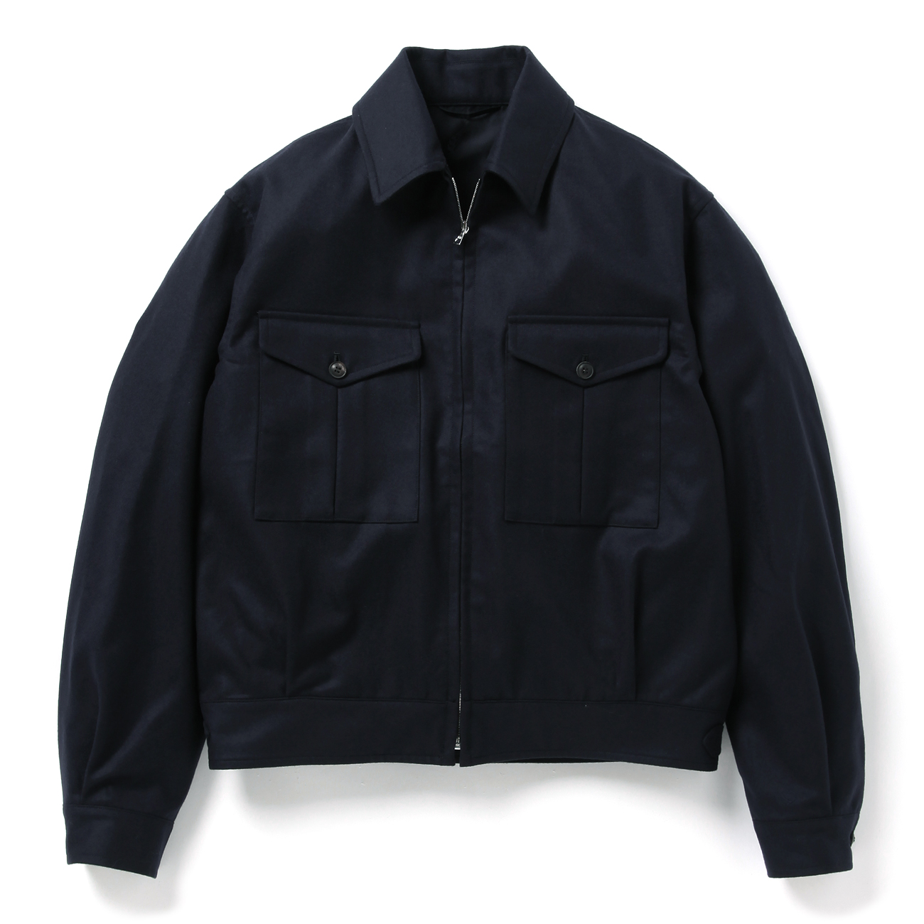 COMOLI / コモリ | フラノZIPブルゾン - Navy | 通販 - 正規取扱店