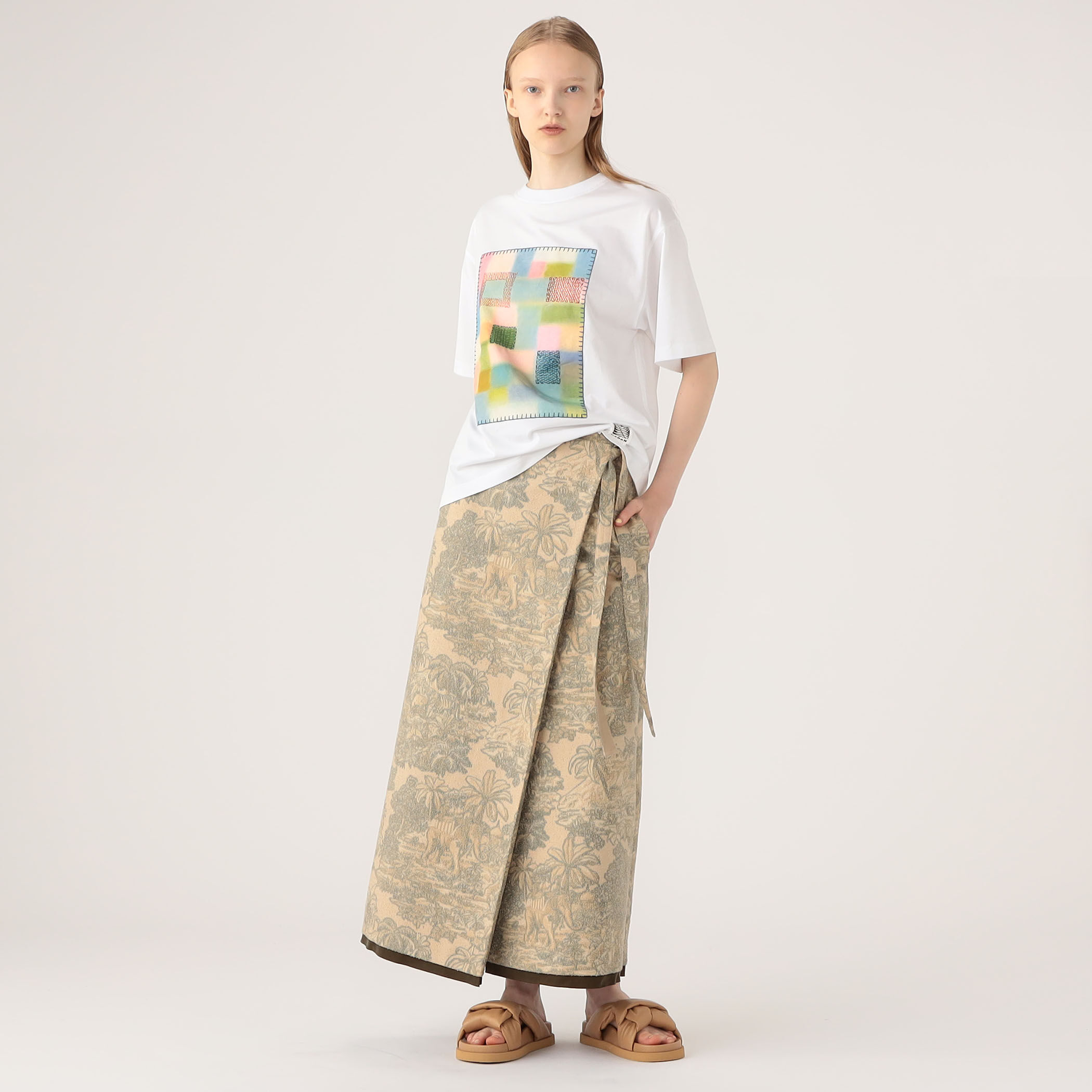 CABaN スビンコットン モザイクプリントTシャツ｜トゥモローランド