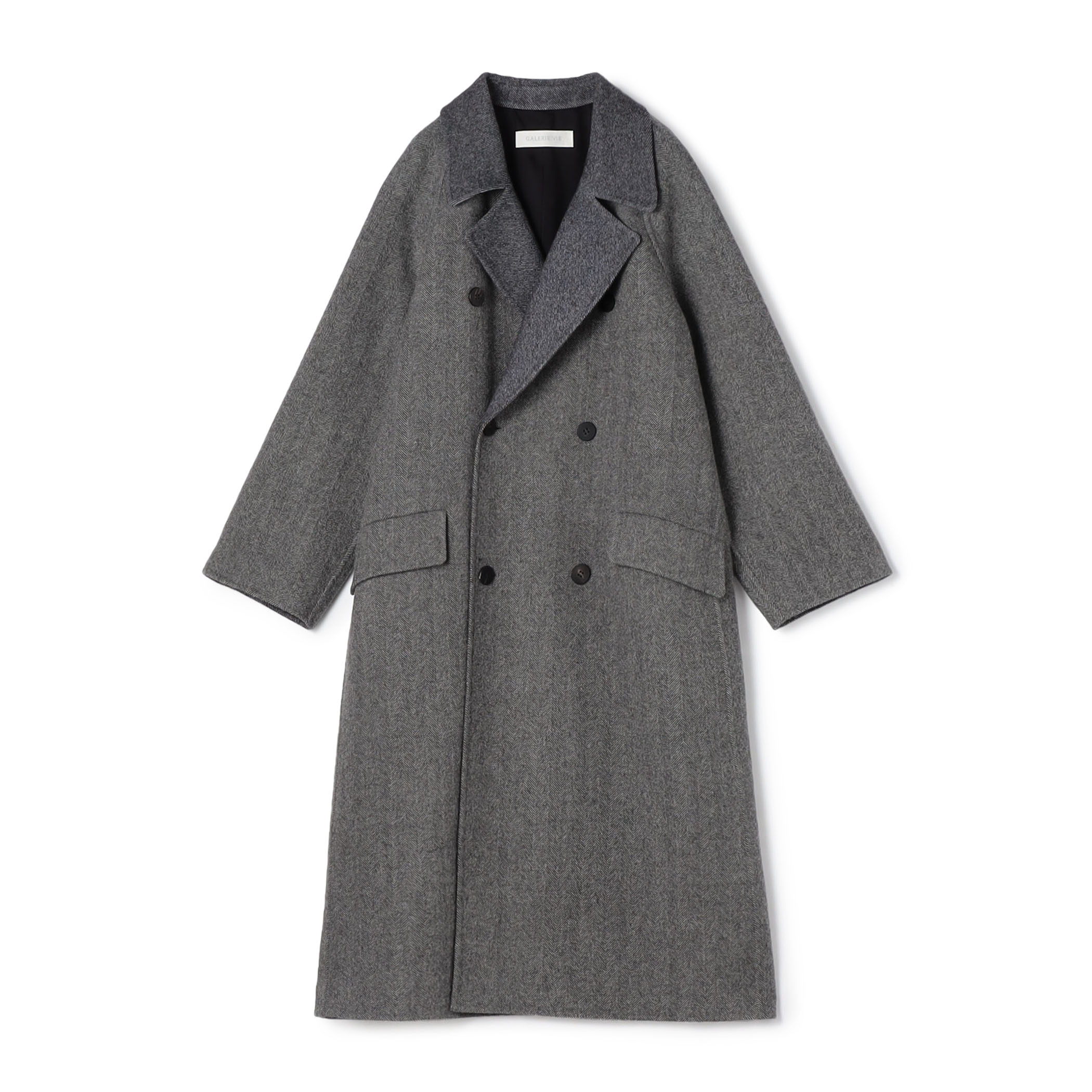 ヘリンボーンダブルフェイス ダブルブレストコート｜トゥモローランド