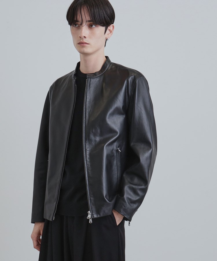 本革】ラムレザーシングルライダース（ブルゾン/ジャンバー） | tk
