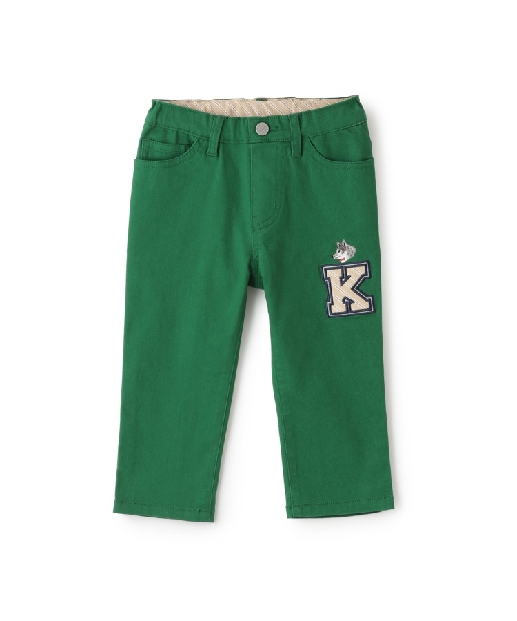 オオカミ刺しゅうロング丈ストレートパンツ（その他） | kladskap