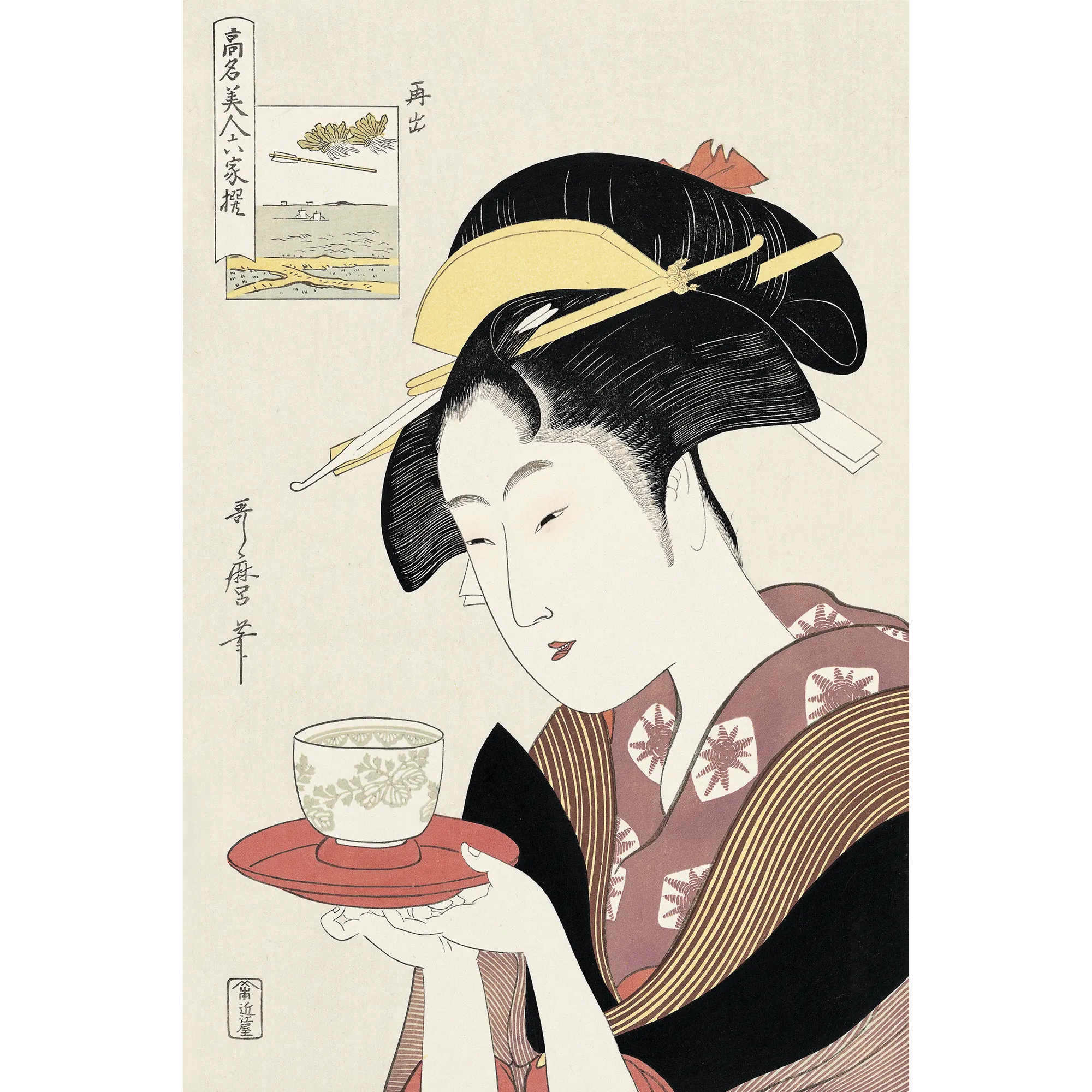 Kitagawa Utamaro（喜多川歌麿） 喜多川歌麿「青楼十二時 巳ノ刻
