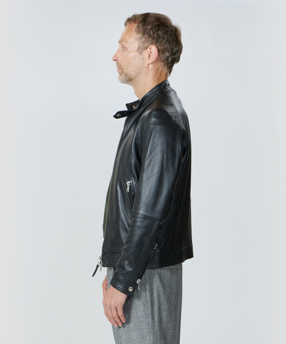 新品未使用】EMMETI/MASSIMO BR別注シングルライダース 50 黒 B.R.