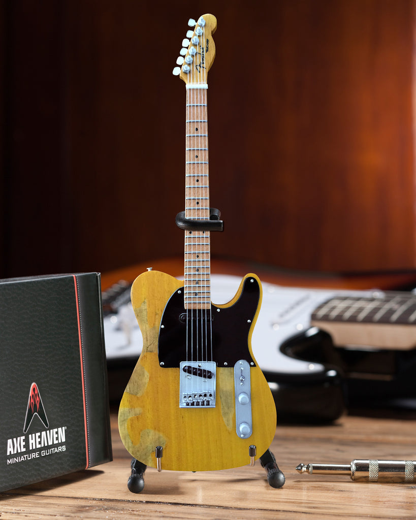 Vintage BOSS Blonde Licensed Fender™ Tele™ Miniature Guitar – AXE