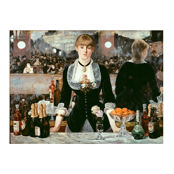 アフロプリント マネ 『フォリー・ベルジェールのバー』 額縁付き M