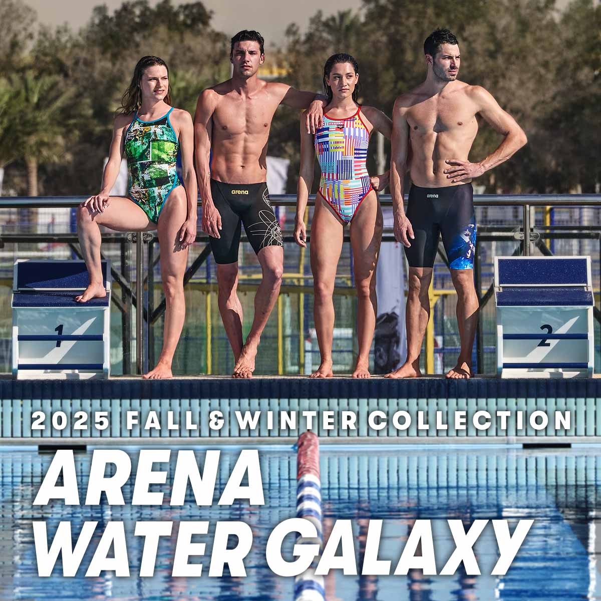 ○水着70 arena 競パン Mサイズ 群青色・緑・白/競泳/水泳/青