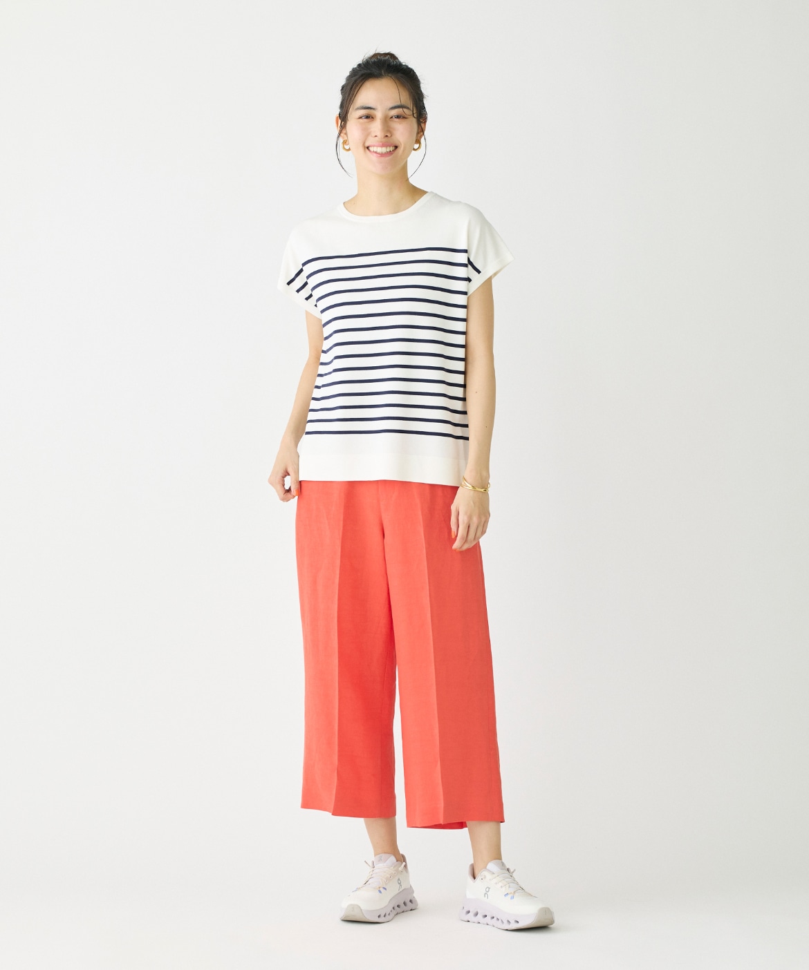 〓KHAITE〓 yellow-gold サテン クロップド ワイド パンツ 【公式通販】