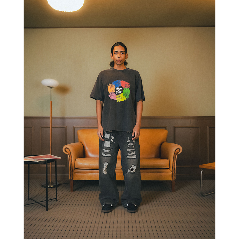 BARBED WIRE DAMAGE DENIM PANTS -2.COLOR- | IN ONLINE STORE