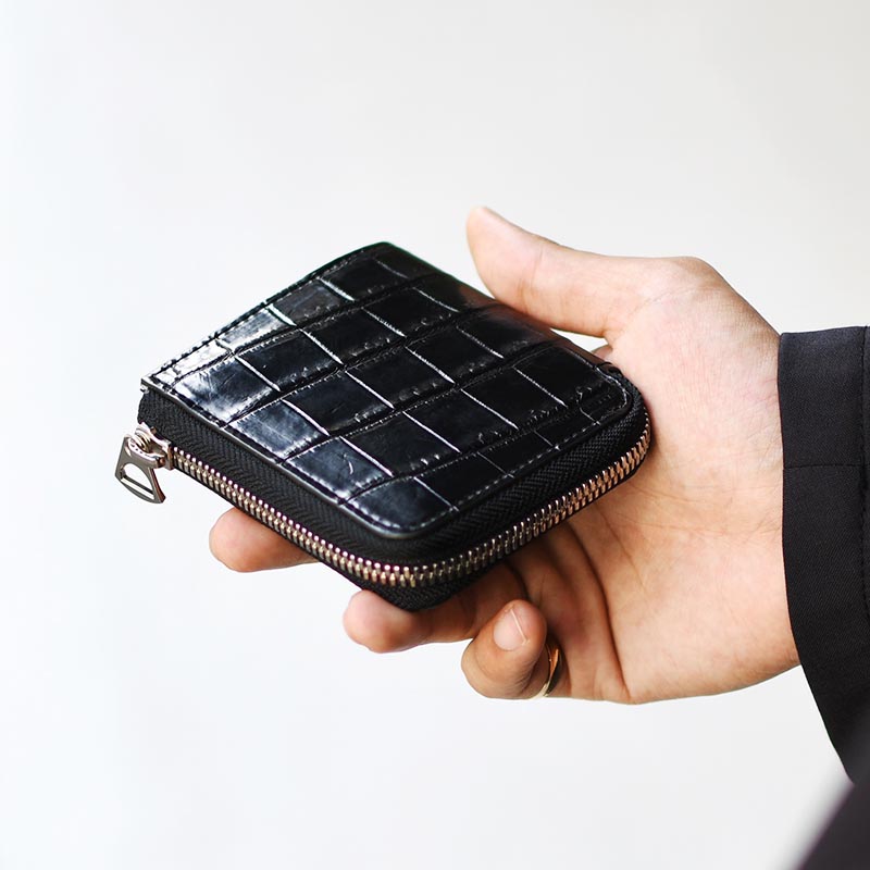 CRISTY VERY COMPACT WLT.5 / CROCO -BLACK- | IN ONLINE STORE