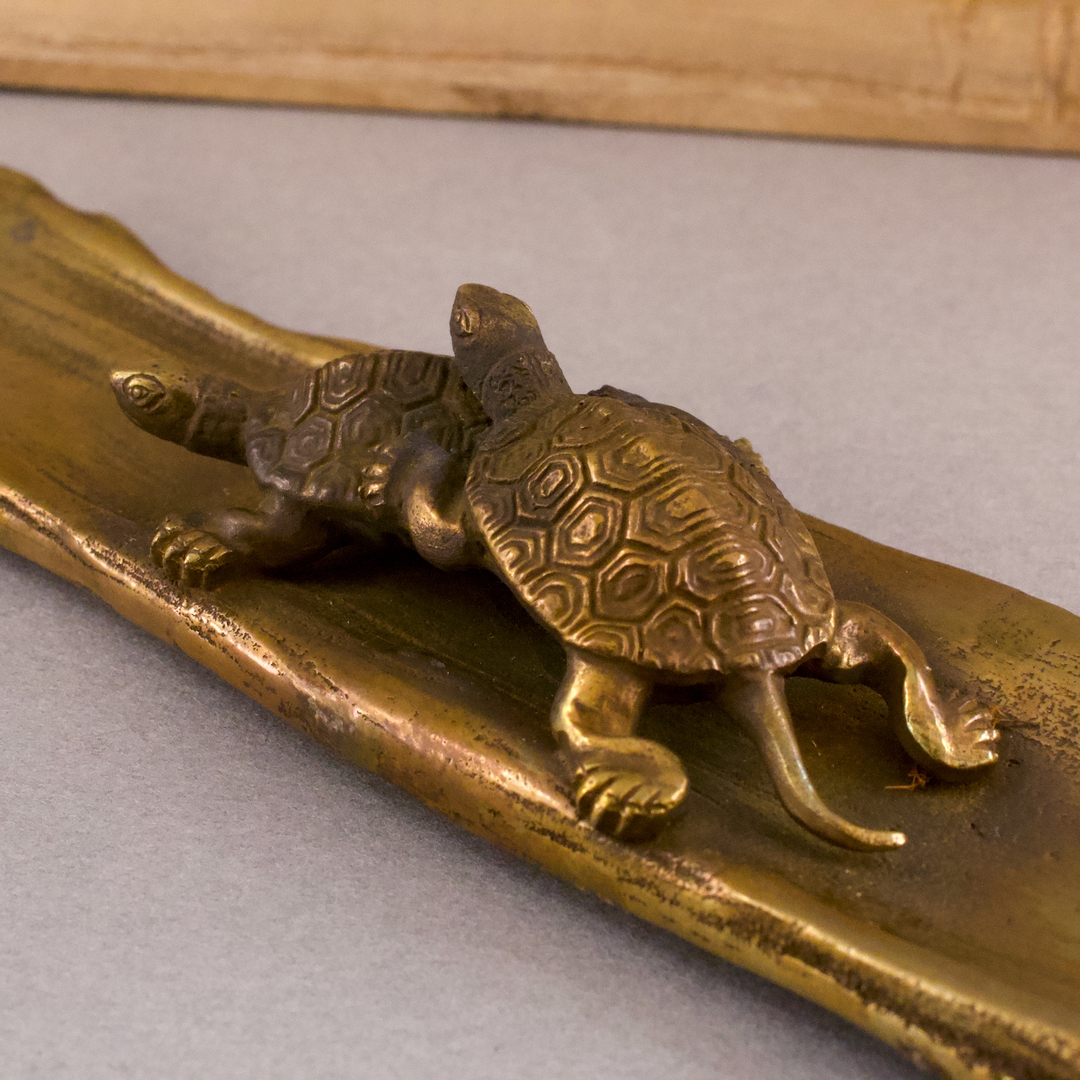 伝統工芸作家 須賀月真作 鋳銅 文鎮と文筆皿 当時物 Yahoo