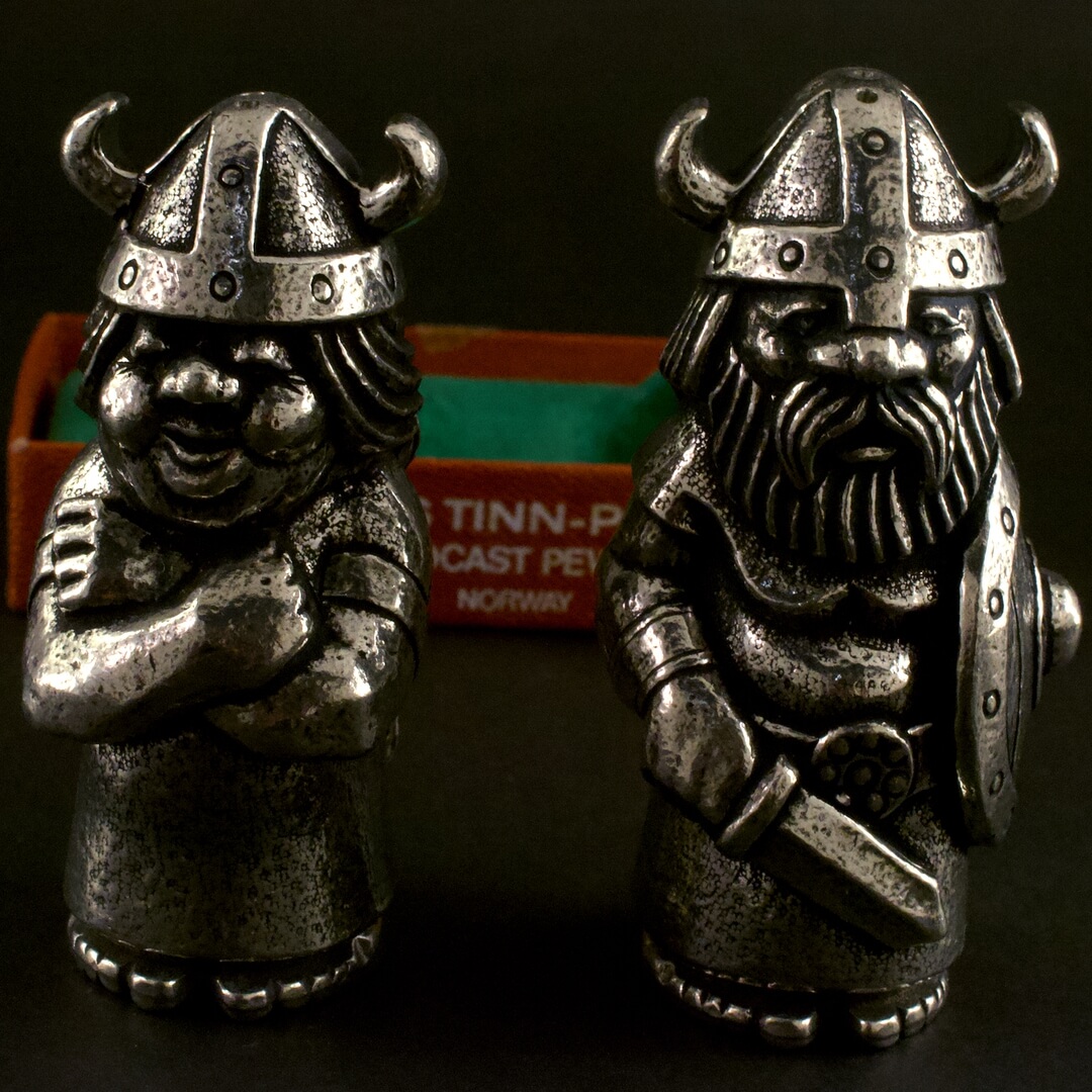 ノルウェー ティンパー（AS TINN-PER） 塩胡椒入れ バイキング 錫