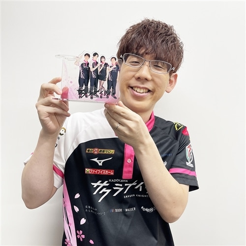 岡田紗佳サイン入り Mリーグ サクラナイツ 2024-25 ベースボールシャツ