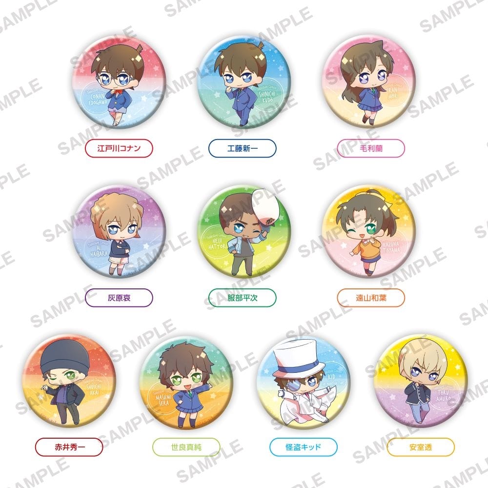 名探偵コナン マリン 缶バッジ 安室透 怪盗キッド 毛利蘭 灰原哀 工藤