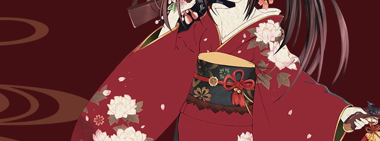 浮世絵木版画 デート・ア・ライブ 狂桜美人図 時崎 狂三 デート・ア・